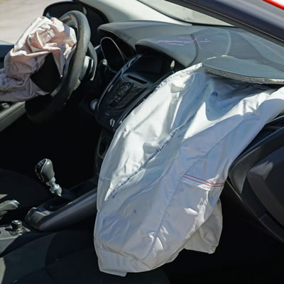 air bag deployment during accident